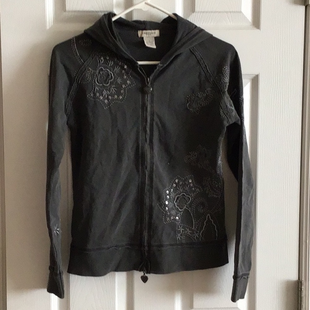 Embellished hooded sweatshirt